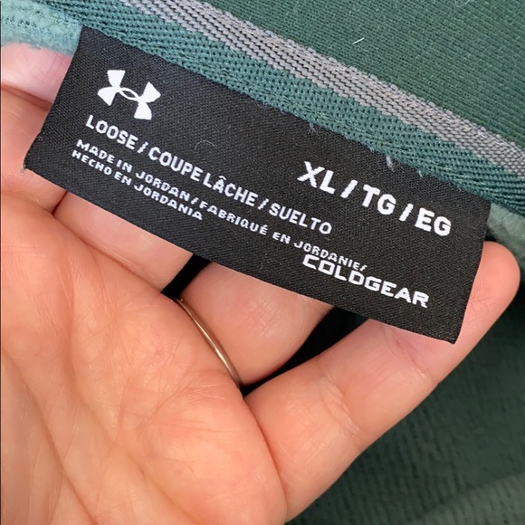 UA Mens Green Storm SweaterFleece ¼ Zip | XL - Picture 4 of 4